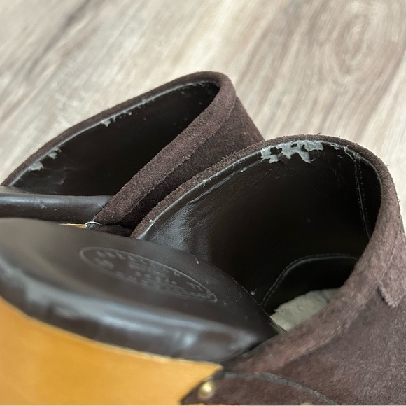American Eagle Outfitters Brown Leather Clogs Women Size 6 - Picture 13 of 13